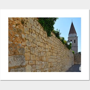 Upper Town Gate in Krk, Croatia Posters and Art